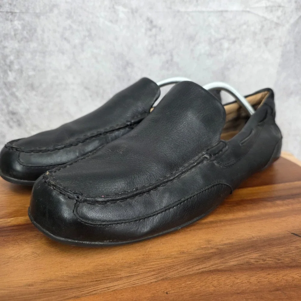 Sperry Top-Sider Driving Shoes Mens‎ 11.5 Black Leather Boat Loafers Moccasins